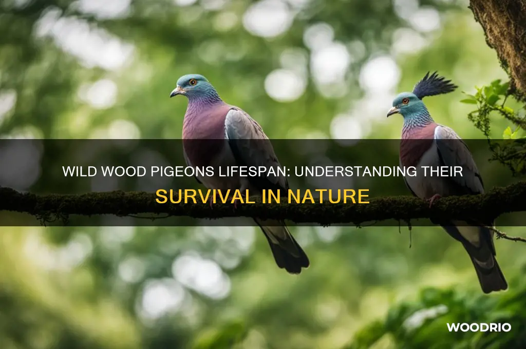 how long do wild wood pigeons live