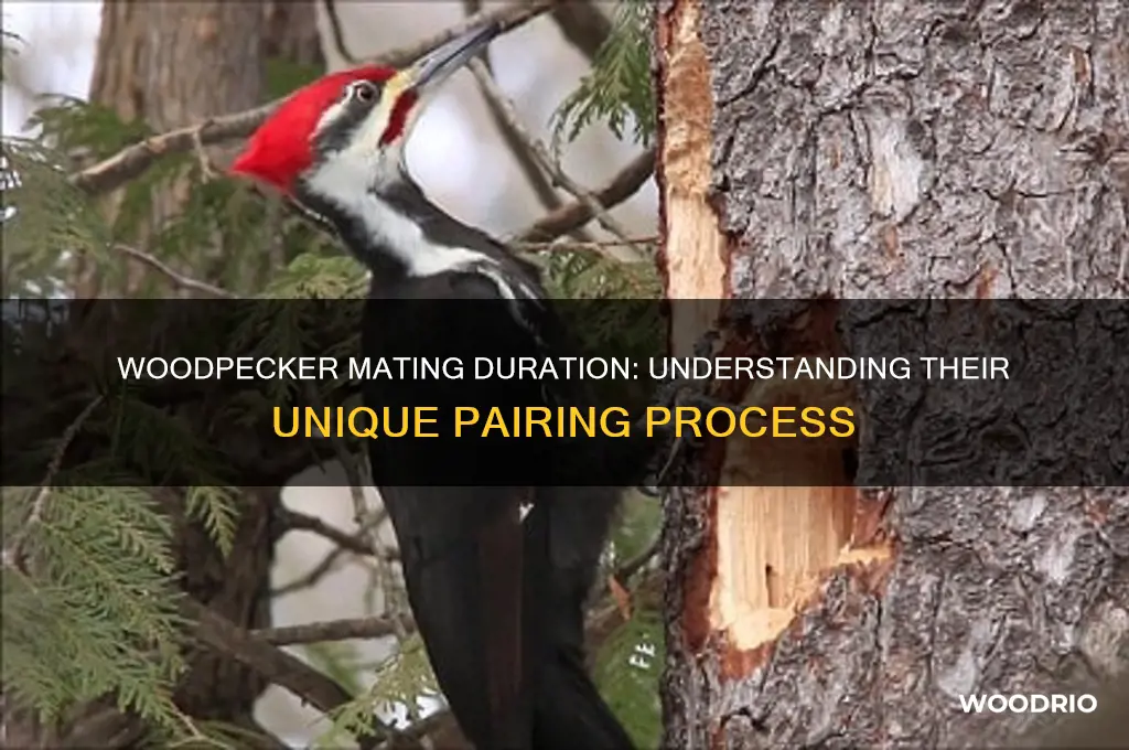 how long do wood peckerd mate