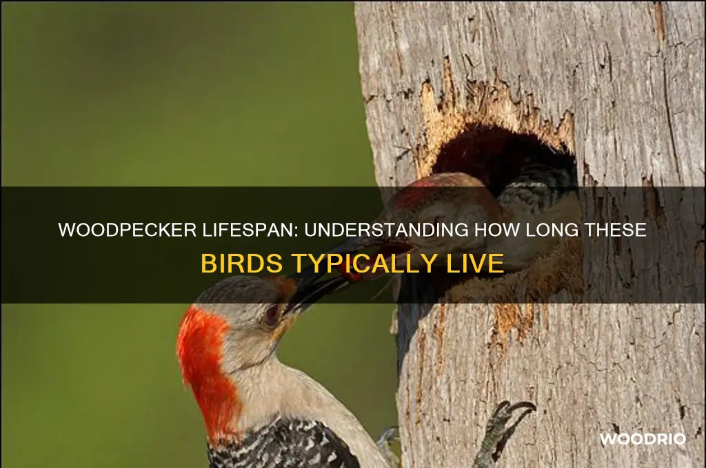 how long do wood peckers live