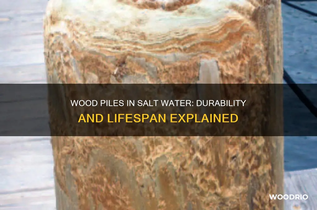 how long do wood piles last in salt water