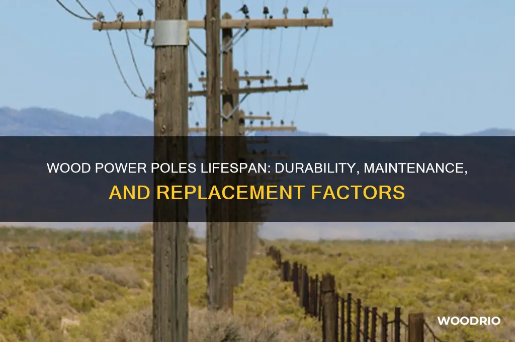 how long do wood power poles last
