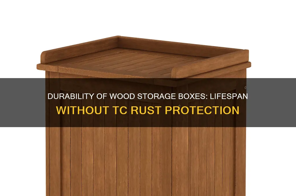 how long do wood storage boxes last without tc rust