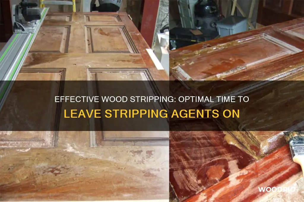 how long do you leave stripping on wood