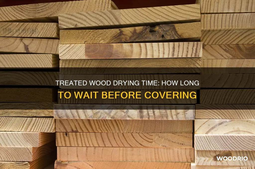 how long do you wait to cover treated wood