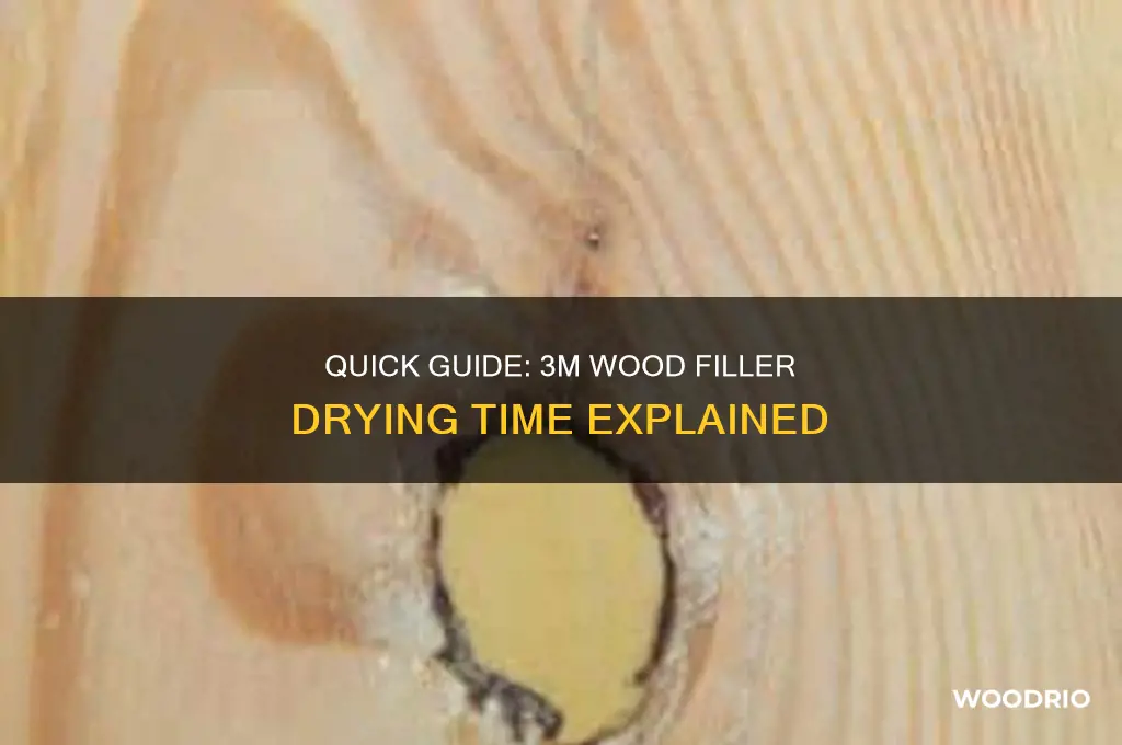 how long does 3m wood filler take to dry