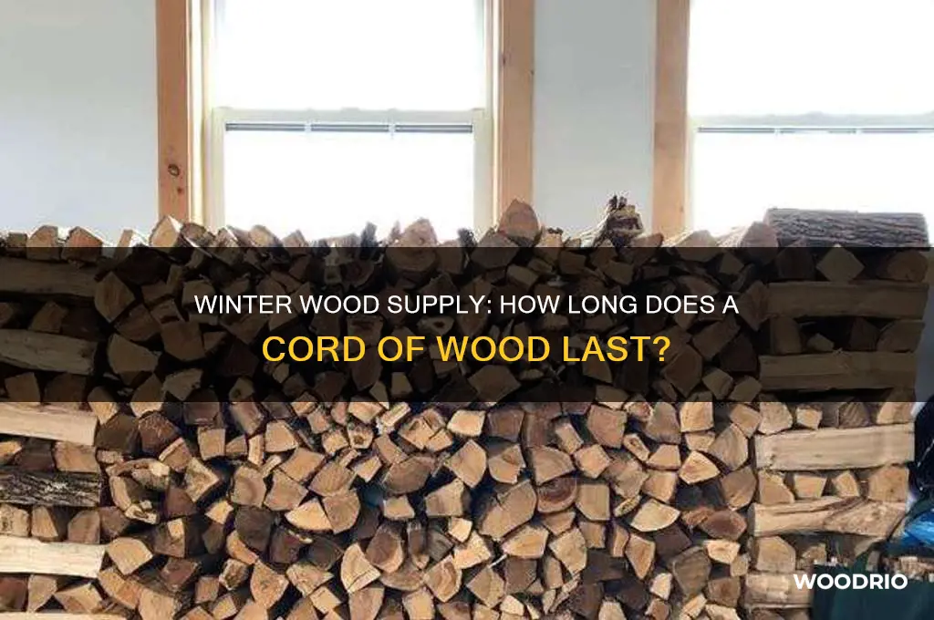 how long does a cord of wood last in winter