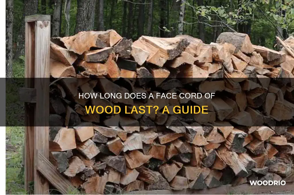 how long does a face cord of wood last