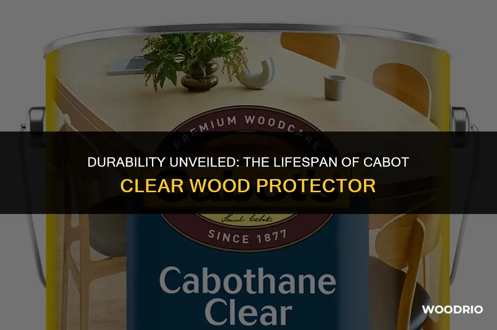 how long does cabot clear wood protector last