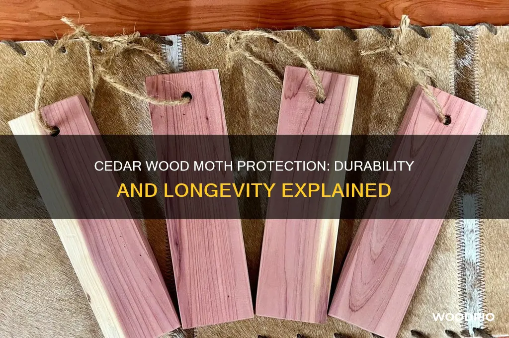 how long does cedar wood for moth protection last