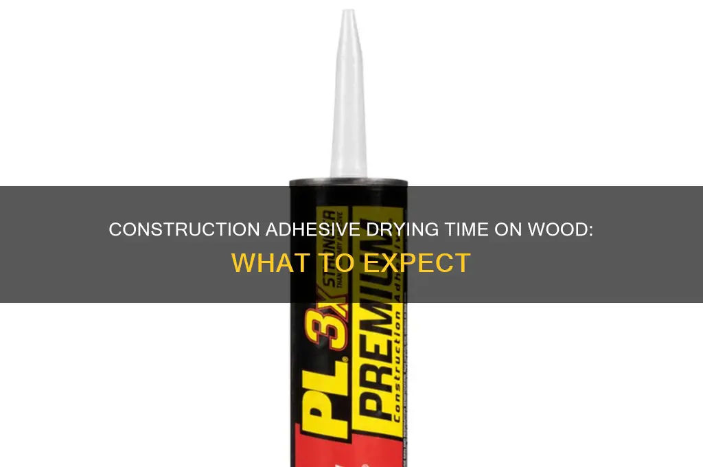 how long does construction adhesive take to dry on wood