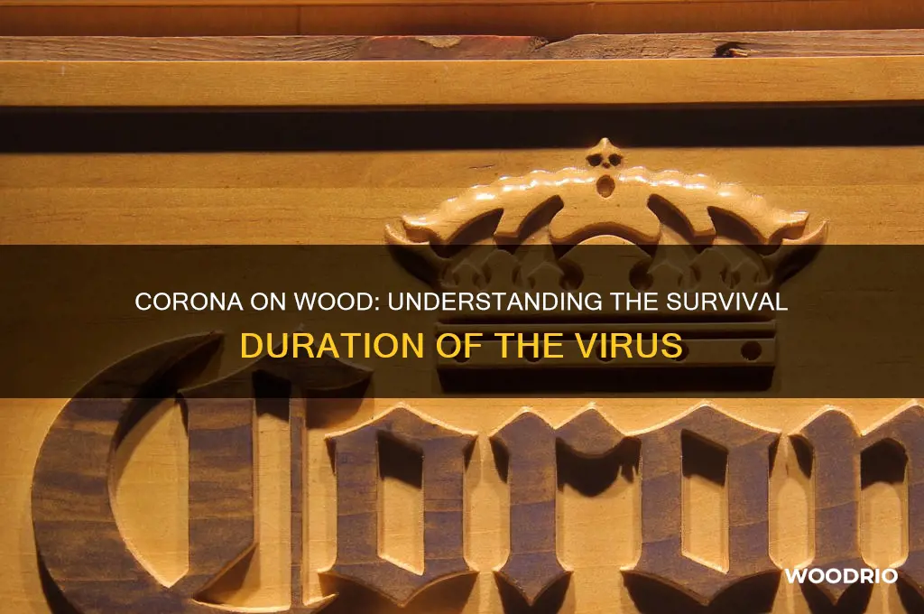 how long does corona live on wood