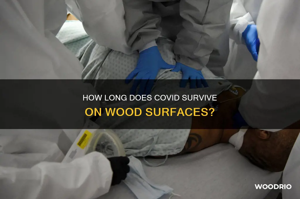 how long does covid live on wood