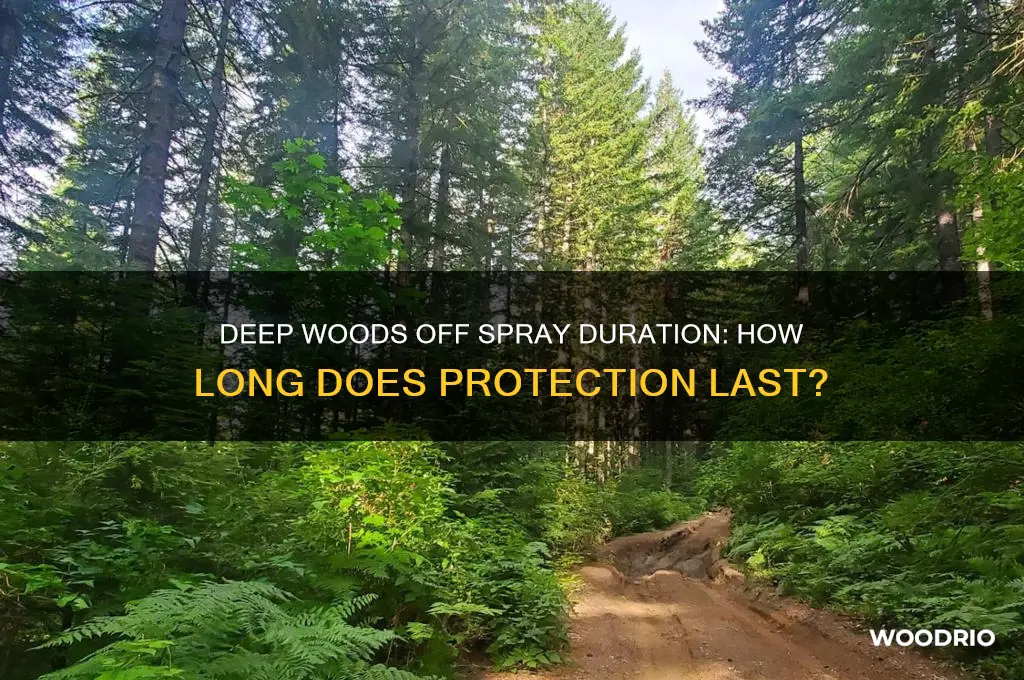 how long does deep woods off spray last