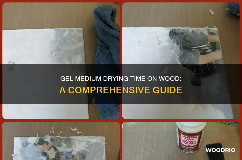 how long does gel medium take to dry on wood