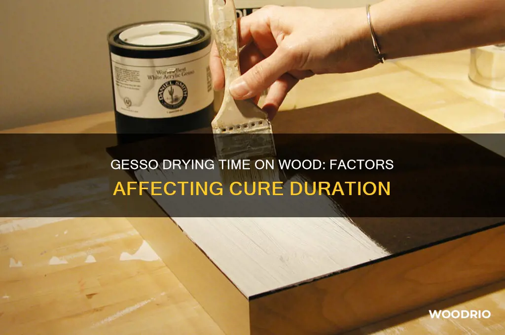 how long does gesso take to dry on wood