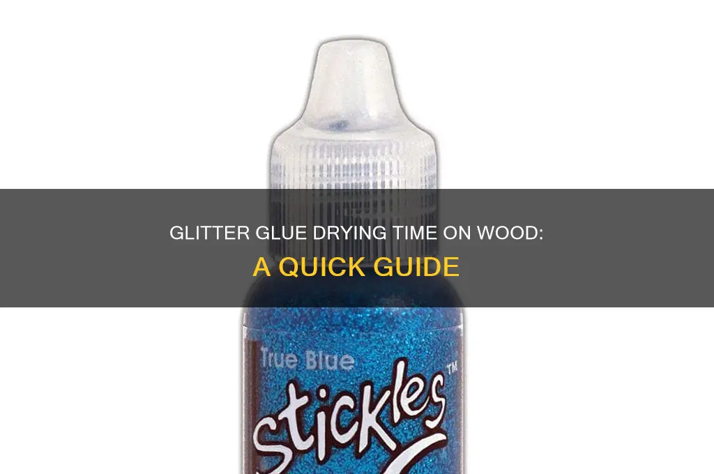 how long does glitter glue take to dry on wood
