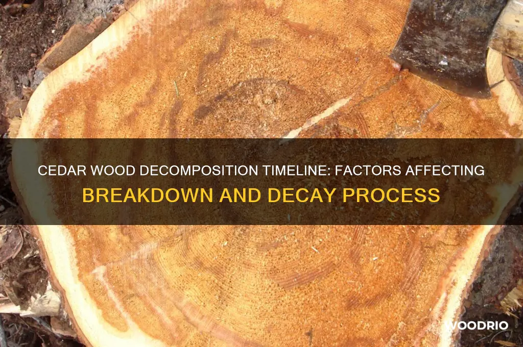 how long does it take ceader wood to decompose