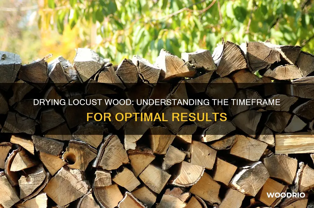 how long does it take for locust wood to dry