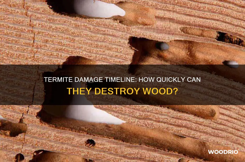 how long does it take for termites to destroy wood