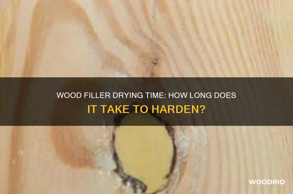how long does it take for wood filler to harden