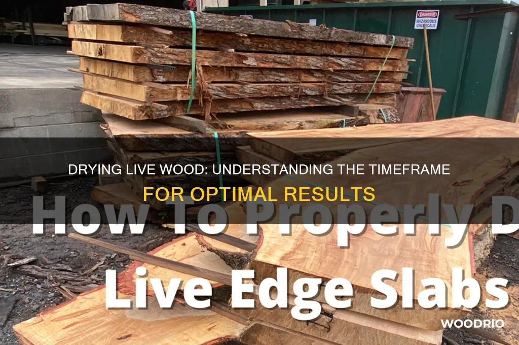how long does it take live wood to dry