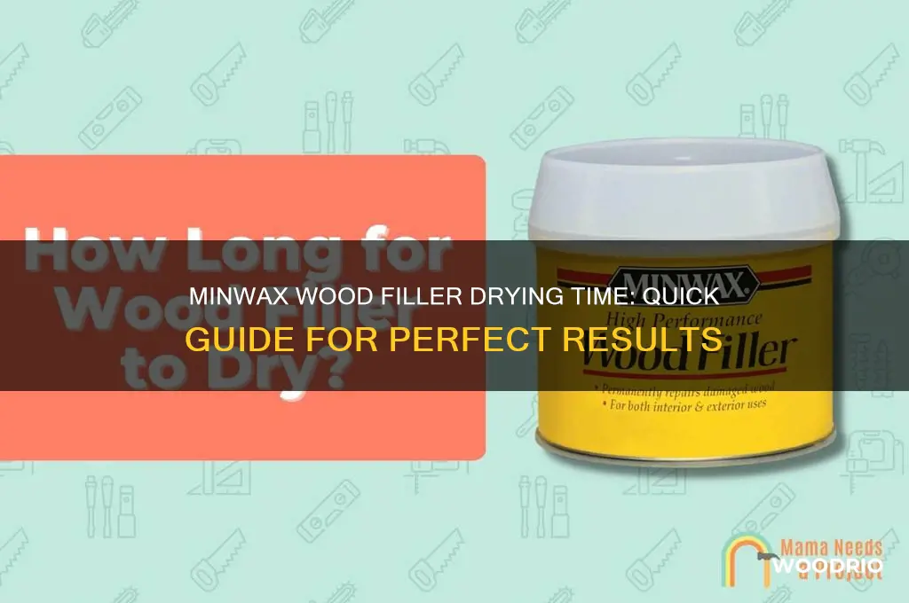 how long does it take minwax wood filler to dry
