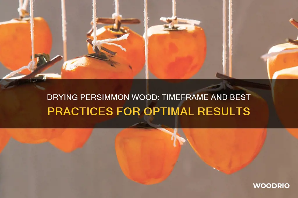 how long does it take persimmon wood to dry