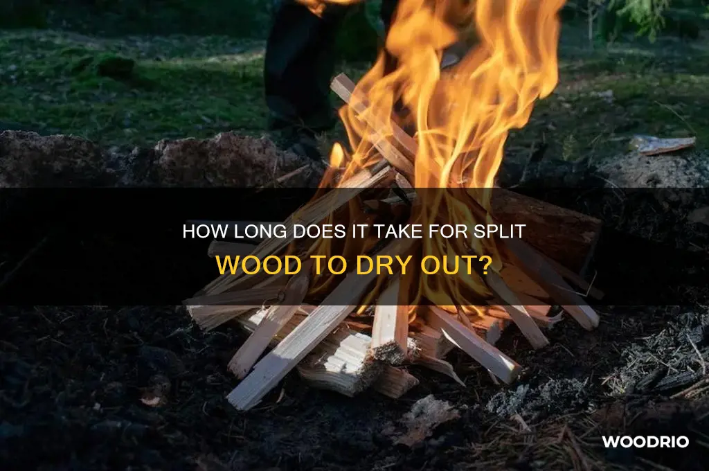 how long does it take split wood ti dry iut