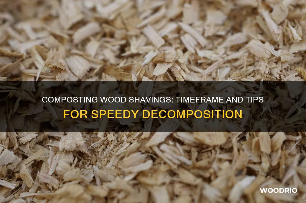 how long does it take to compost wood shavings