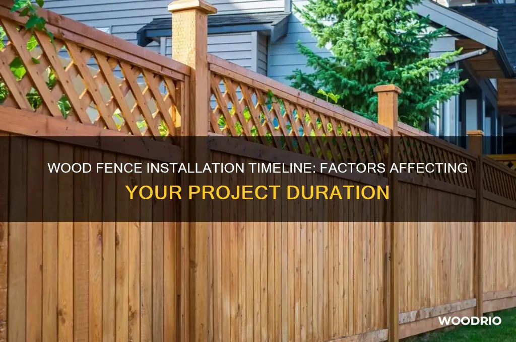 how long does it take to install a wood fence