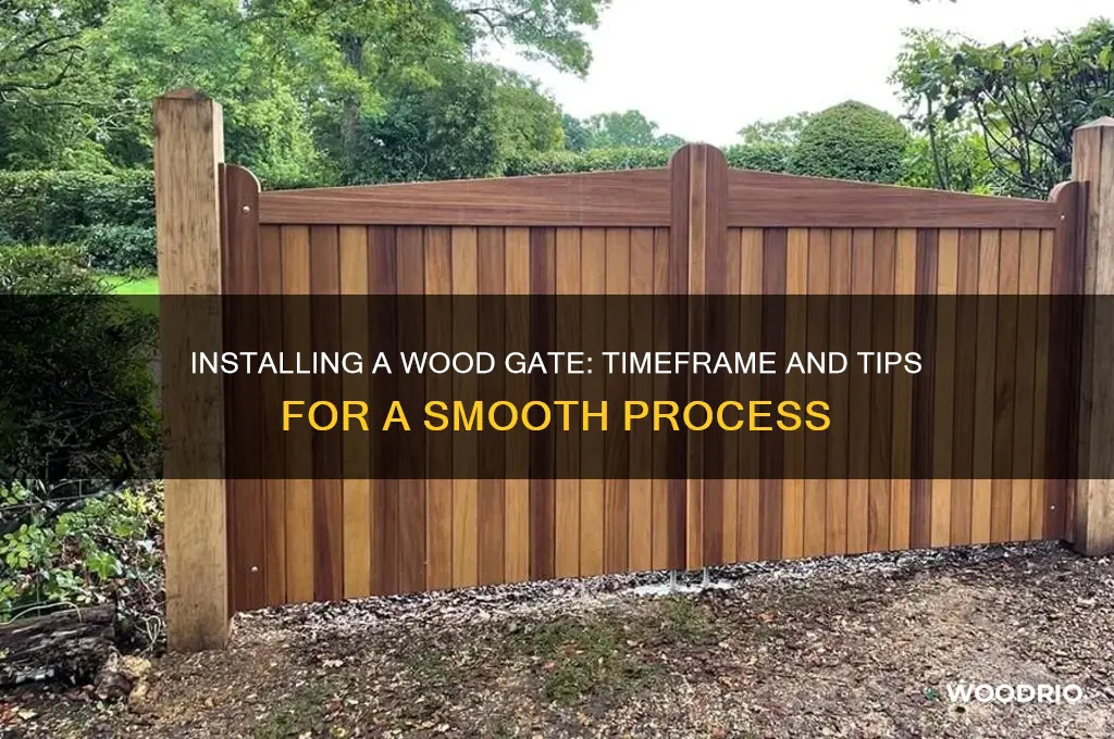 how long does it take to install a wood gate