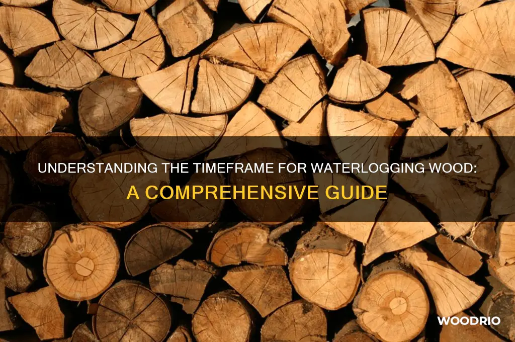 how long does it take to water log wood