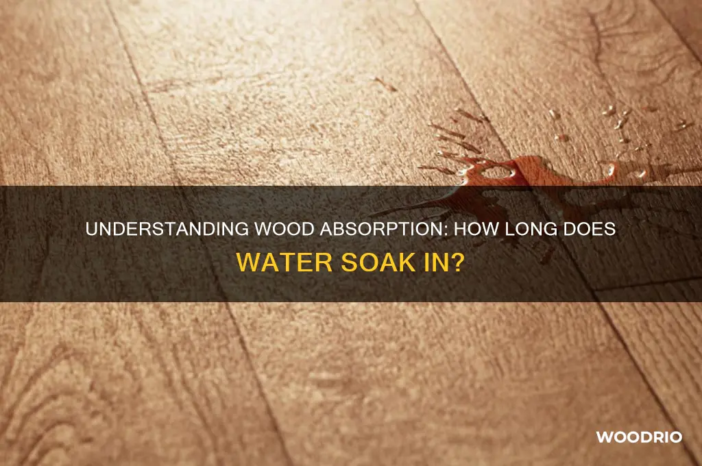 how long does it take water to soak into wood