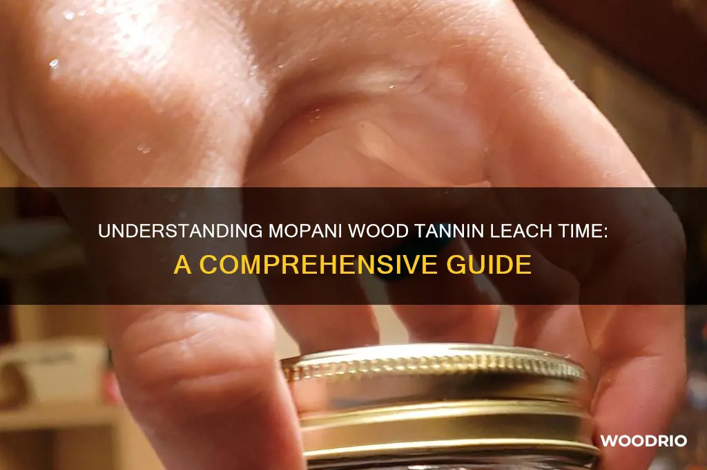 how long does mopani wood leach tannins