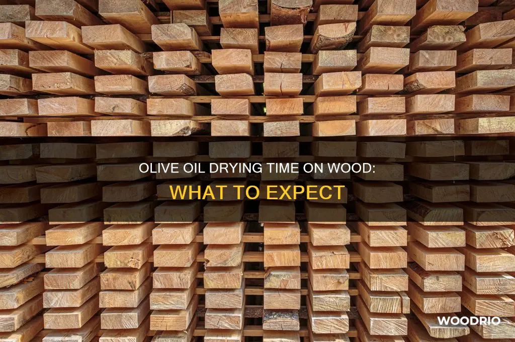 how long does olive oil take to dry on wood