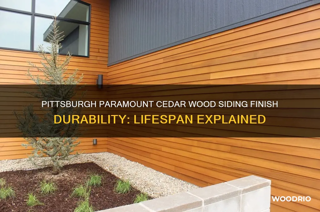 how long does pittsburgh paramount cedar wood siding finish last