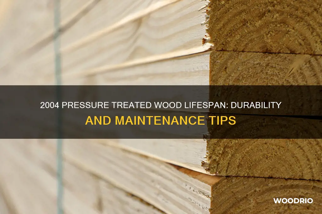 how long does pressure treated wood from 2004