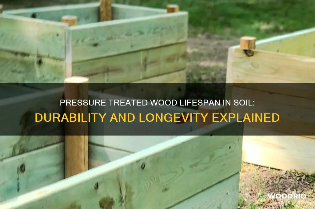 how long does pressure treated wood last in dirt