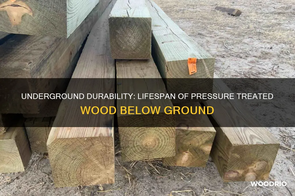 how long does pressure treated wood last undergroun
