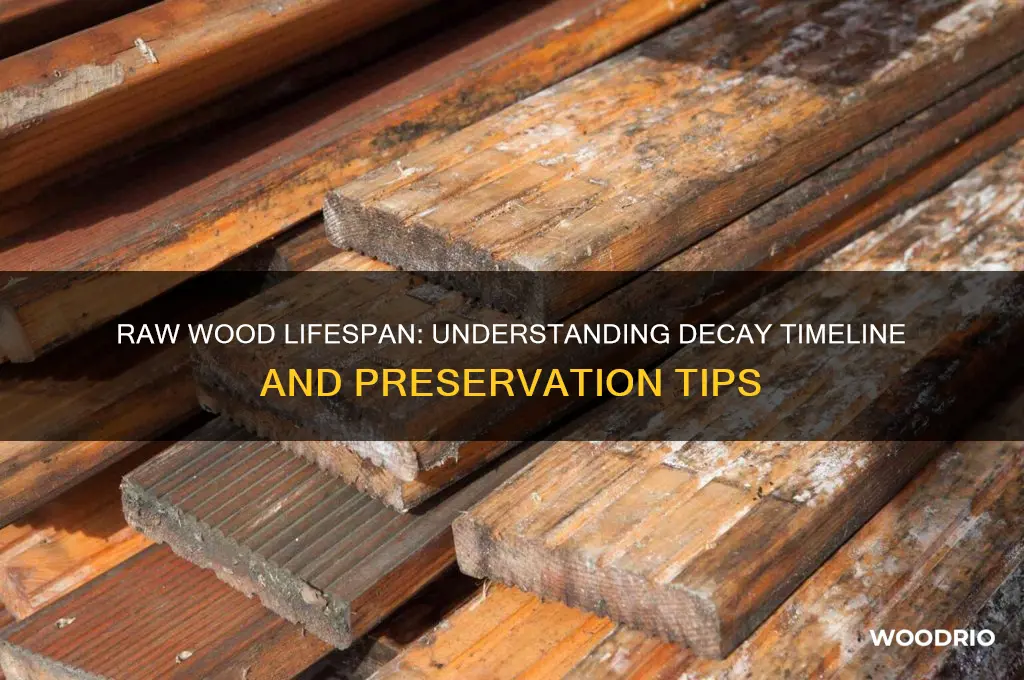 how long does raw wood last before it decays