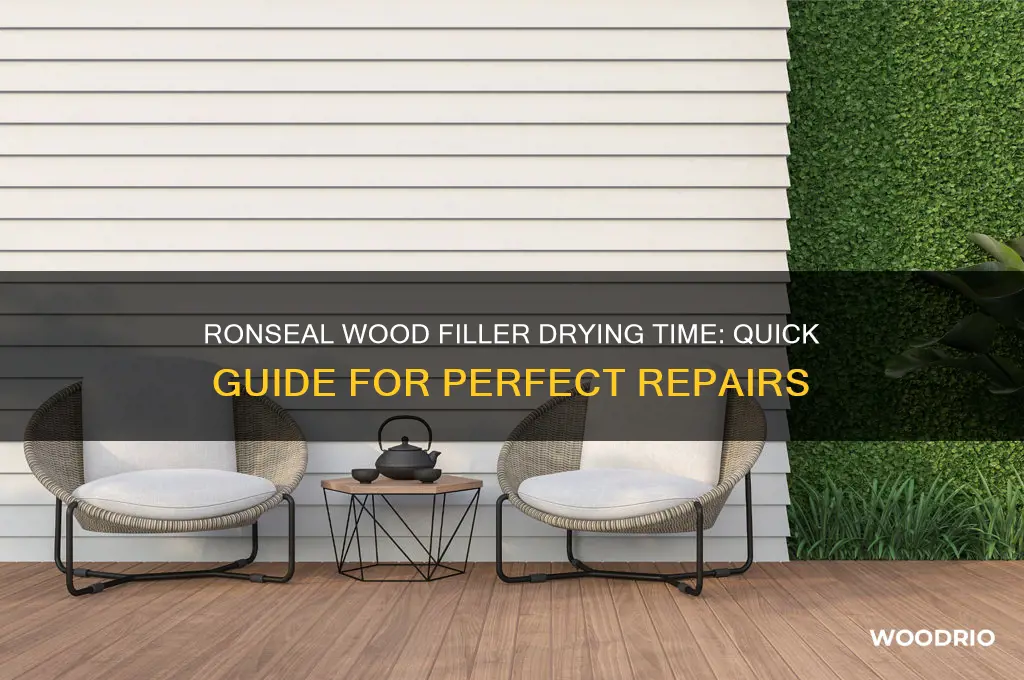 how long does ronseal wood filler take to dry