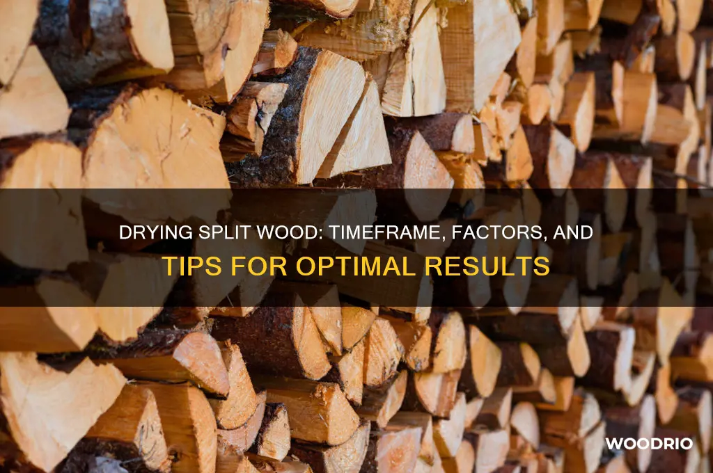 how long does split wood take to dry