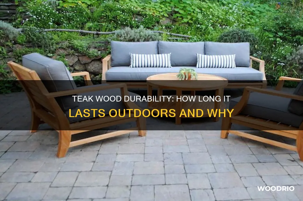 how long does teak wood last outdoors