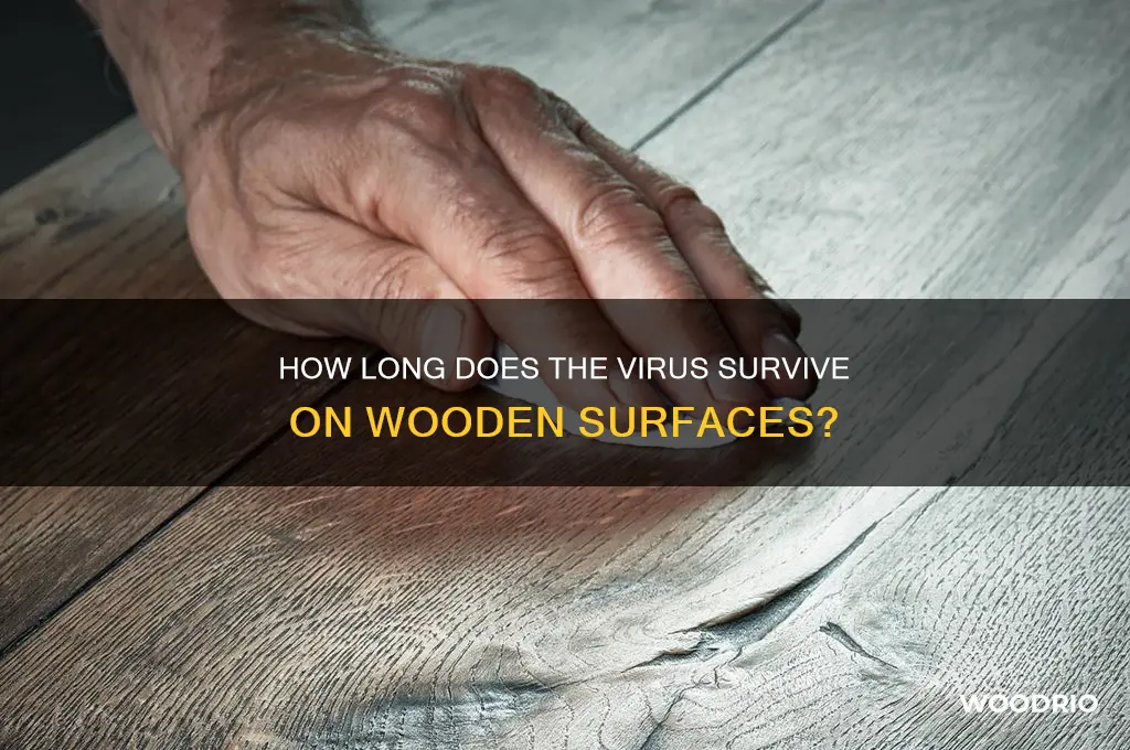 how long does the virus stay on wooden surface
