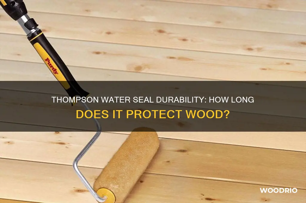 how long does thompson water seal last on wood