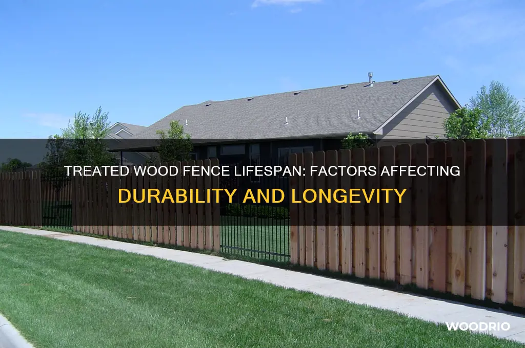 how long does treated wood fence last