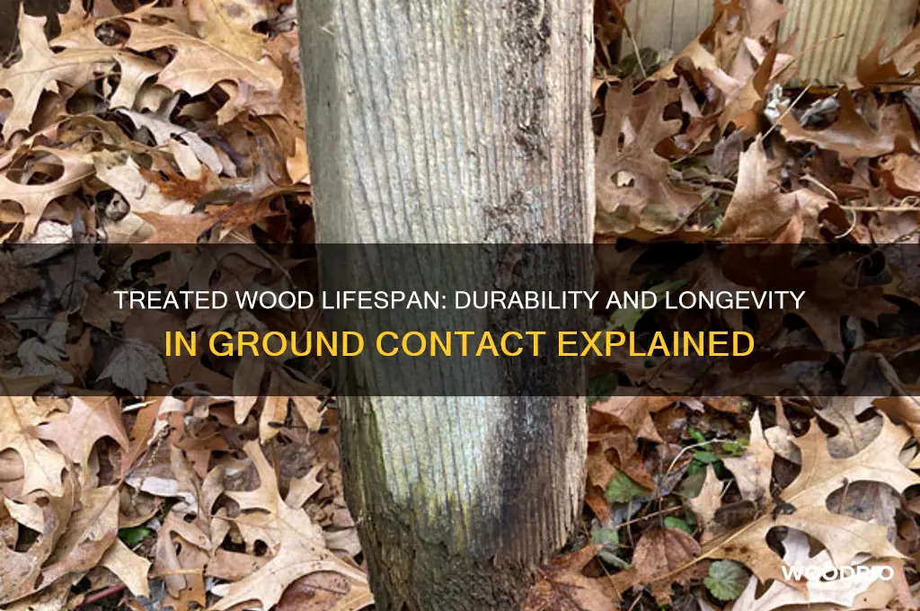 how long does treated wood last in ground