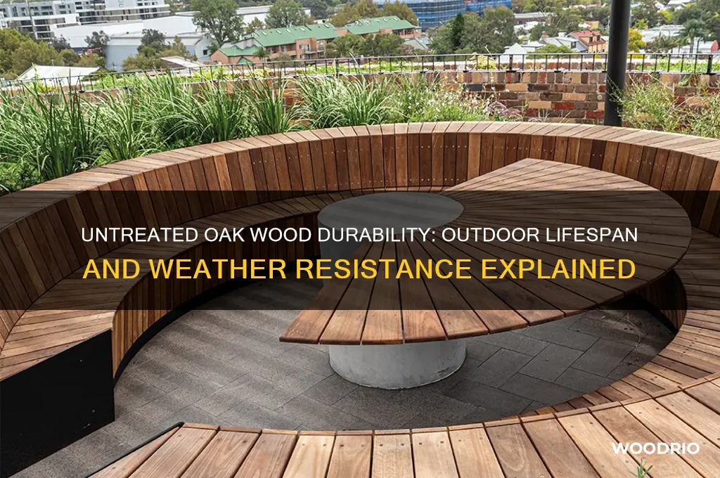 how long does untreated oak wood last outside