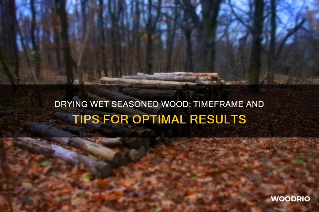 how long does wet seasoned wood take to dry