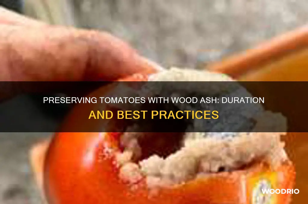 how long does wood ash preserve tomatoes